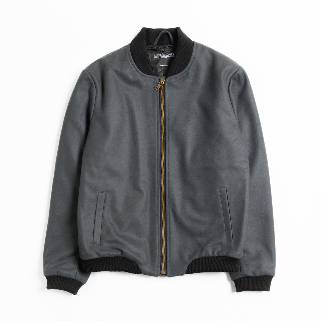 Wool and cashmere bomber jacket made in Italy by rust&bones