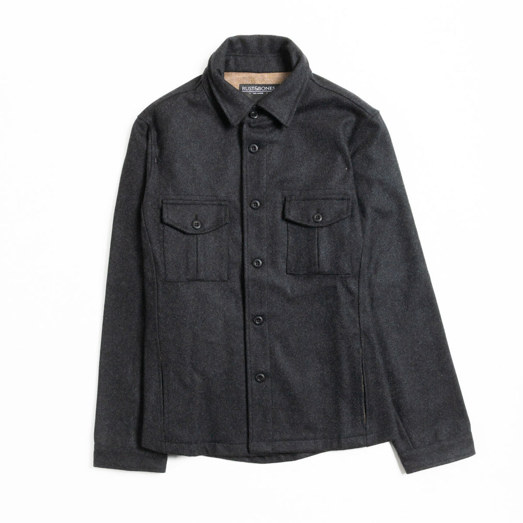 Wool overshirt made in Italy by rust&bones